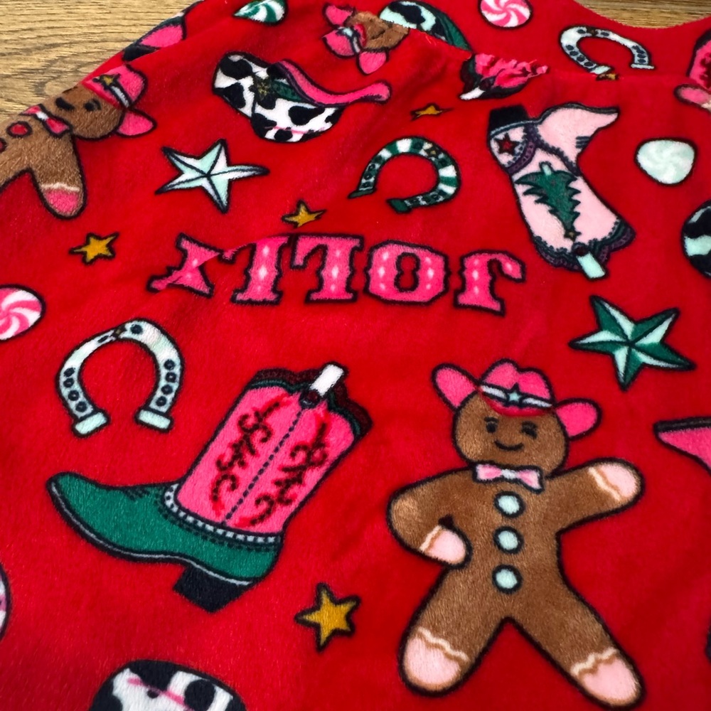 Holiday Time Sleep Shorts Women’s Small Western Cowboy Gingerbread - Picture 6 of 8